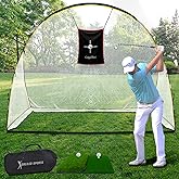 Gagalileo Golf Net: 10x7ft Practice Driving with Barrier Tur Mat Target for Backyard Home Adults Beginners