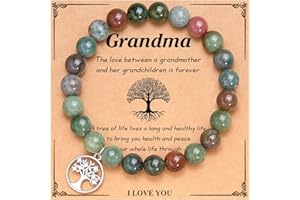UNGENT THEM Tree of Life Bracelet for Women, Gifts for Grandma, Nana, Mother in Law, Mom, Gigi, Mimi, Aunt, Sister in Law, Teacher, Birthday Christmas Wedding Mothers' Day Gift