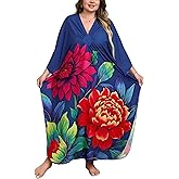 Kaftan Dress for Women - Plus Size Caftan Maxi Beach Dress Moo Moos Loungewear, Swimsuit Cover Up for Beach, Pool or Vacation