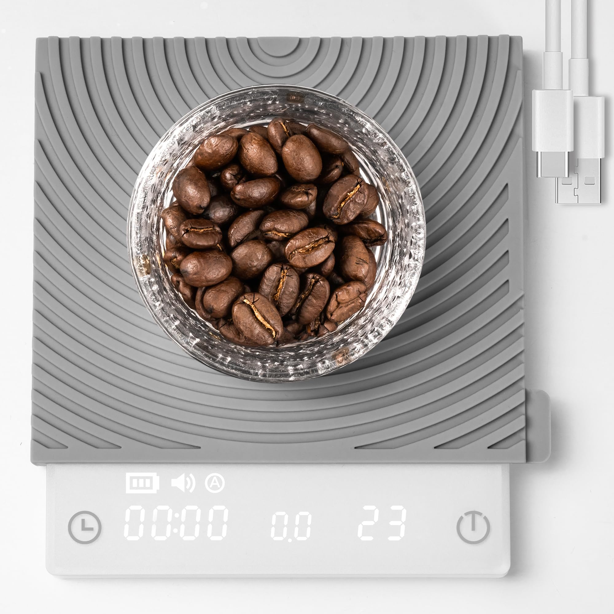 Photo 1 of Timemore Basic Mini Coffee Scale, Slim & Lightweight Design, Three Modes | Digital Espresso Scale with Timer for Precision Brewing, White