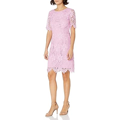 Tahari ASL Lace Sheath Dress with Elbow Sleeves Kuwait Ubuy