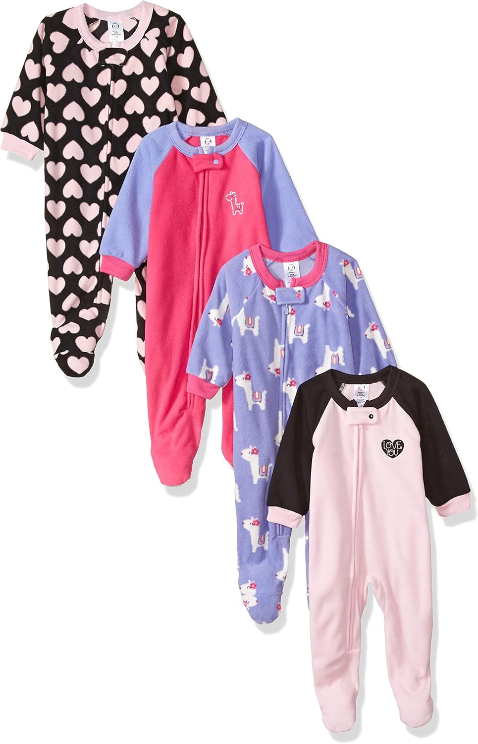 Gerber Baby Girls' 4Pack Blanket Sleeper Clothing