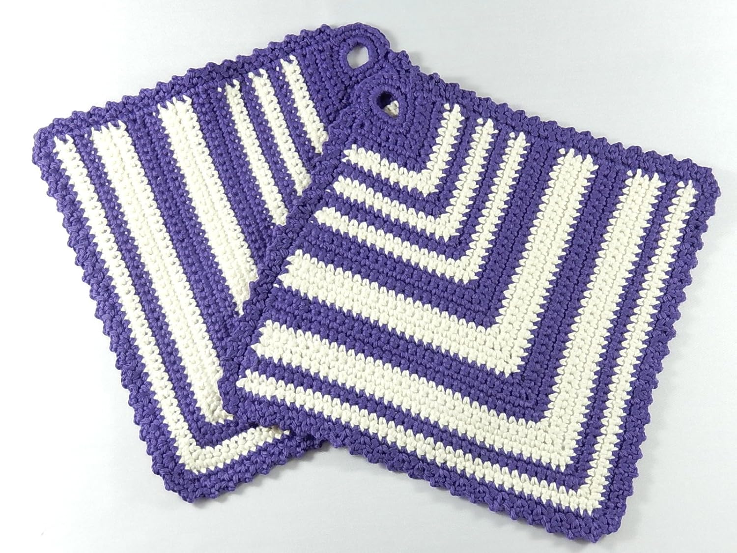 Topflappen Untersetzer Küchenhelfer Geschenk violett beige: Amazon.de