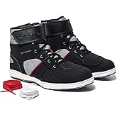 KRONOX Motorcycle Riding Shoes for Men & Women - Lightweight Reflective Protective Sneakers, Ankle Support & Stylish Moto Gear for Road & Commuting