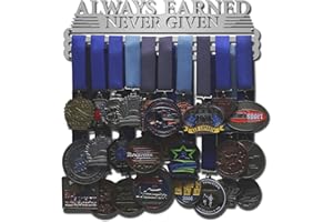 Allied Medal Hangers - Always Earned Never Given (Compact) - Multiple Medal Awards Holder Display Rack