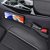 Homaupt Car Seat Gap Filler, 2 Pack PU Leather Fill The Gap Between Seat and Center Console, Seat Crevice Blocker Stop Things