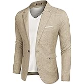 COOFANDY Men's Blazer Casual Sport Coats Slim Fit One Button Suit Jacket Lightweight Sports Jacket