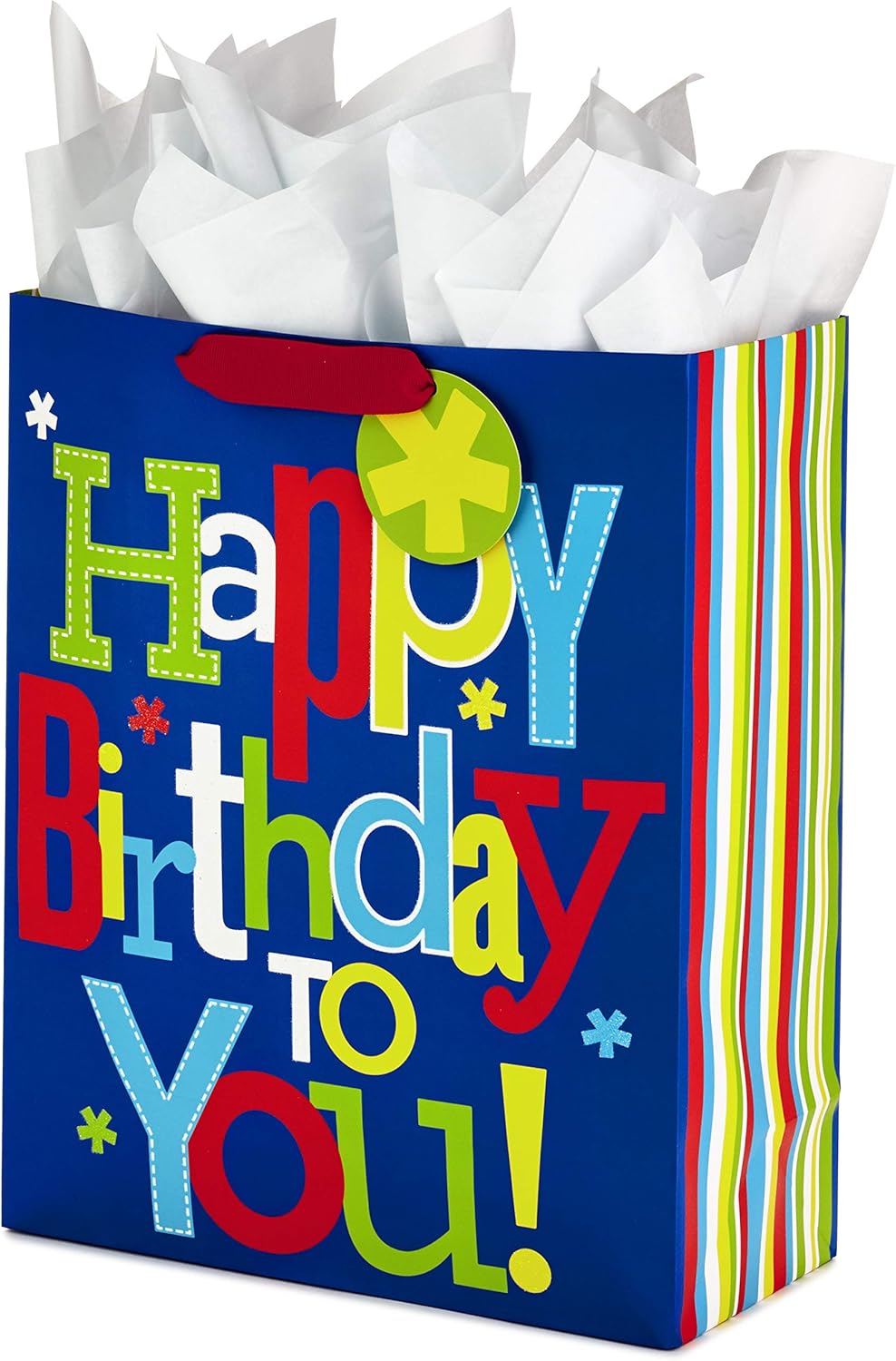 Hallmark 15" Extra Large Gift Bag with Tissue Paper for Birthday (Happy Birthday to You!): Kitchen & Dining