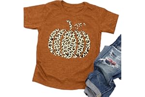 CAZYCHILD Toddler Boys Girls Halloween Shirts Pumpkin T Shirt Kids Short Sleeve Cute Graphic Tee Tops