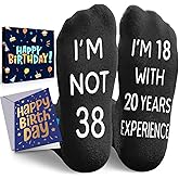 HAPPYPOP Novelty Birthday Gifts Women Men - 30 31 32 33 34 37 38 39 40 Year Old Socks