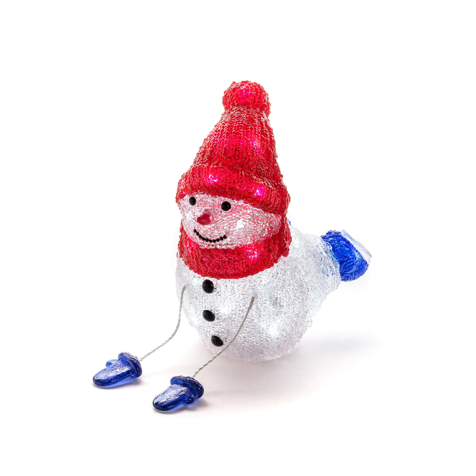 Konstsmide Christmas Lights LED "Skating Snowman" / For Indoor Use (IP20) / Battery Operated: 3xAA 1.5V (excl.) / 24 Ice White Diodes