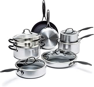 Amazon.com: GreenPan Venice Pro Noir Stainless Steel Healthy Ceramic Nonstick, Cookware Pots and Amazon.com: GreenPan Venice Pro Noir Stainless Steel Healthy Ceramic Nonstick, Cookware Pots and