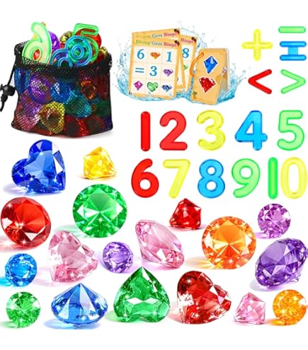 Juego De Bloques De Buceo Con Tarjetas De Desafío – Actividad Interactiva Para Piscina, Ideal Para Niños Y Adultos