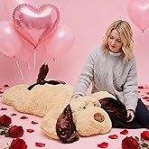 Juexica Giant Dog Stuffed Animal for Valentine Gifts, 48 Inch Large Stuffed Dog Plush Body Puppy Pillow for Birthday Party Gift Supplies (Light Brown)
