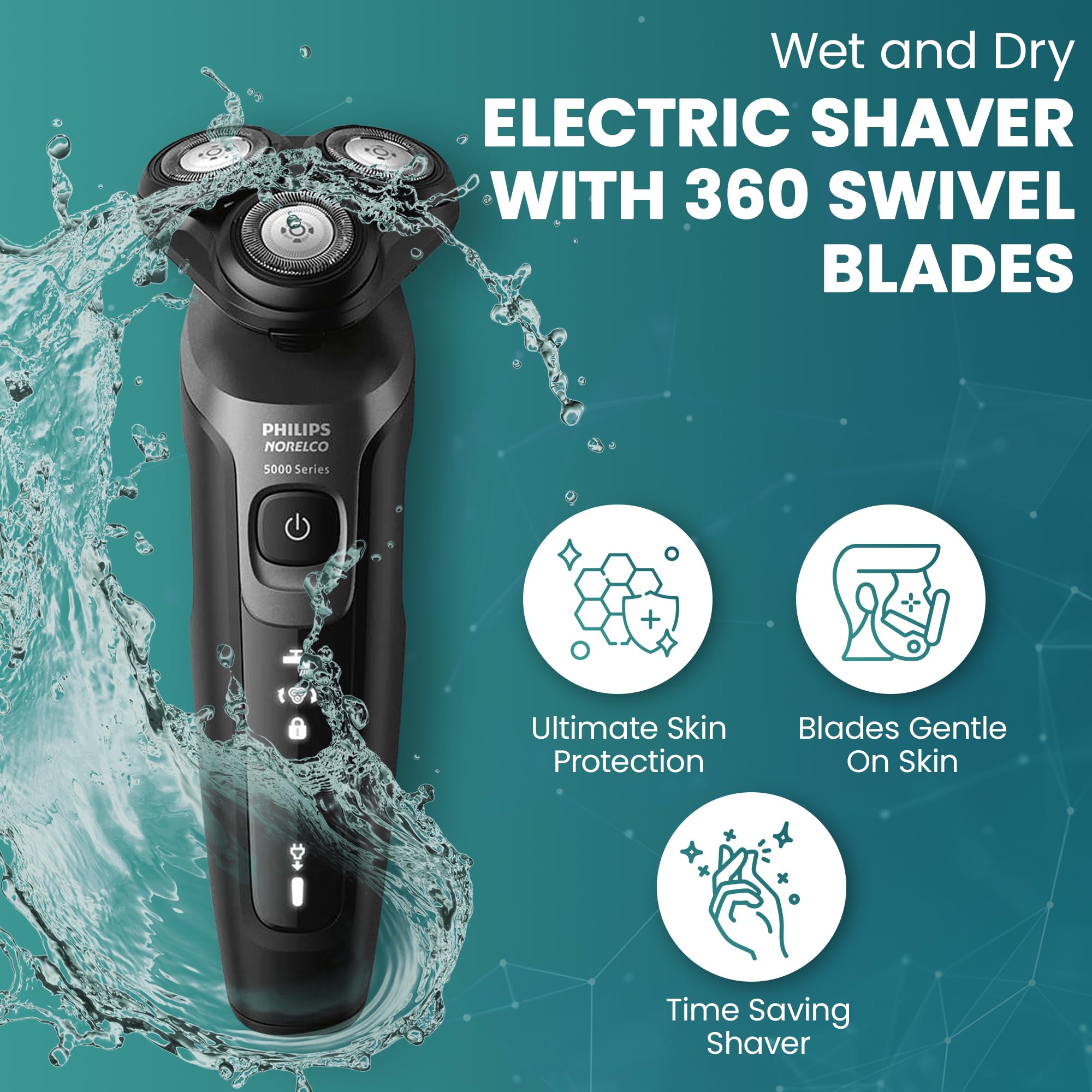 Mua Philips Electric Shavers for Men, Rechargeable AquaTouch Mens ...