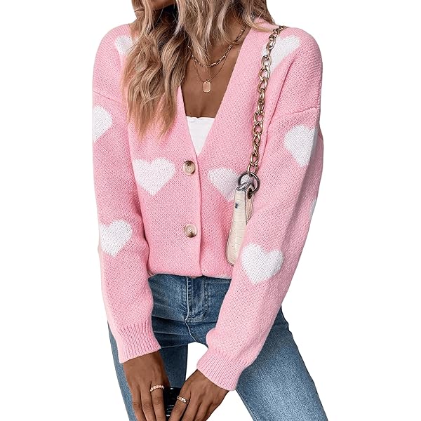 トップス mardi BLENDED CROPPED CARDIGAN HEART EDIKTED Sabrina Chunky Knit Womens Cropped Cardigan - LIGHT