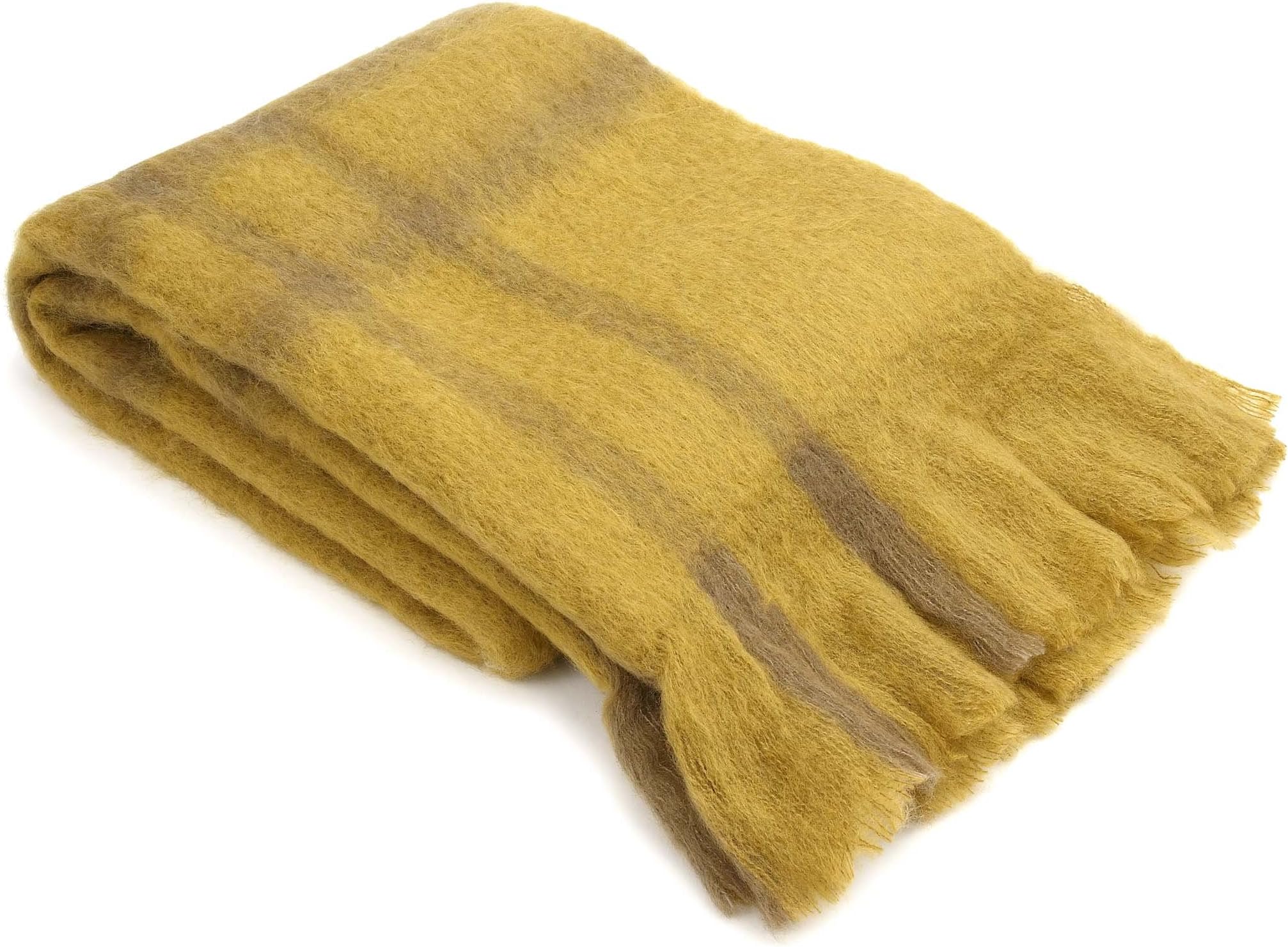 Merben International Checkered Throw, 53 x 70, Mustard