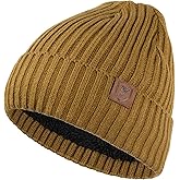 OZERO Knit Beanie Winter Hat, Thermal Thick Polar Fleece Snow Skull Cap for Men and Women