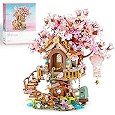 Vziimo Cherry Blossom Bonsai Tree Building Sets, Japanese Tree House Model Sets, 1149 PCS Mini Bricks Creative Gifts for Teens Adults 14+