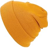 Cap911 Unisex Plain 12 inch Long Beanie - Many Colors Yellow Gold