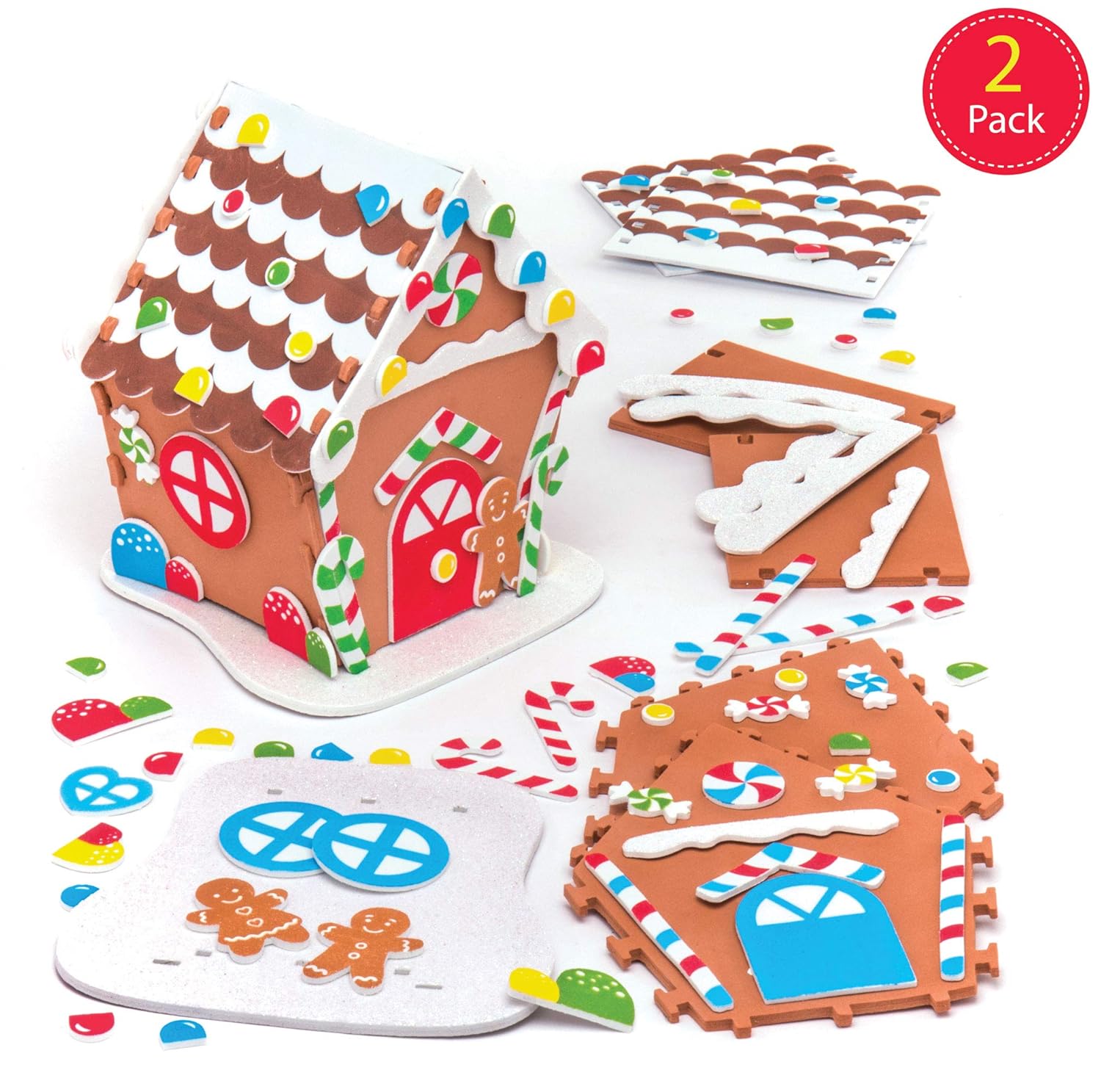 Download Pack Of 2 Baker Ross Foam Gingerbread House Kits Creative Christmas Art And Craft Supplies For Kids To Make And Decorate Home Accessories Novelty Decorations 3D SVG Files Ideas | SVG, Paper Crafts, SVG File