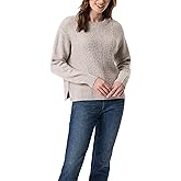 Gloria Vanderbilt Women's Justine Crew Neck Textured Stitch Pullover Sweater Standard