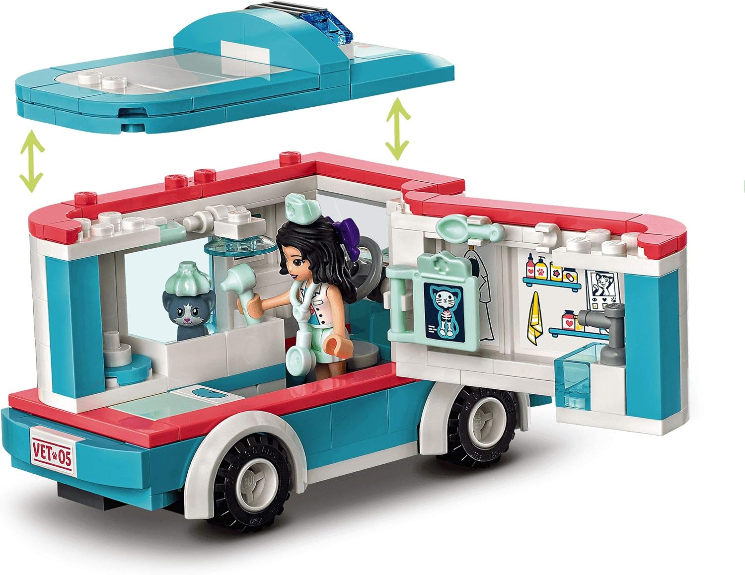 LEGO 41445 Friends Vet Clinic Ambulance, Multicoloured, 70 x 354 x 191 millimeters - Image 4