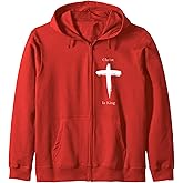 Christ is King | Jesus Christ | Christian | USA | Cross Zip Hoodie