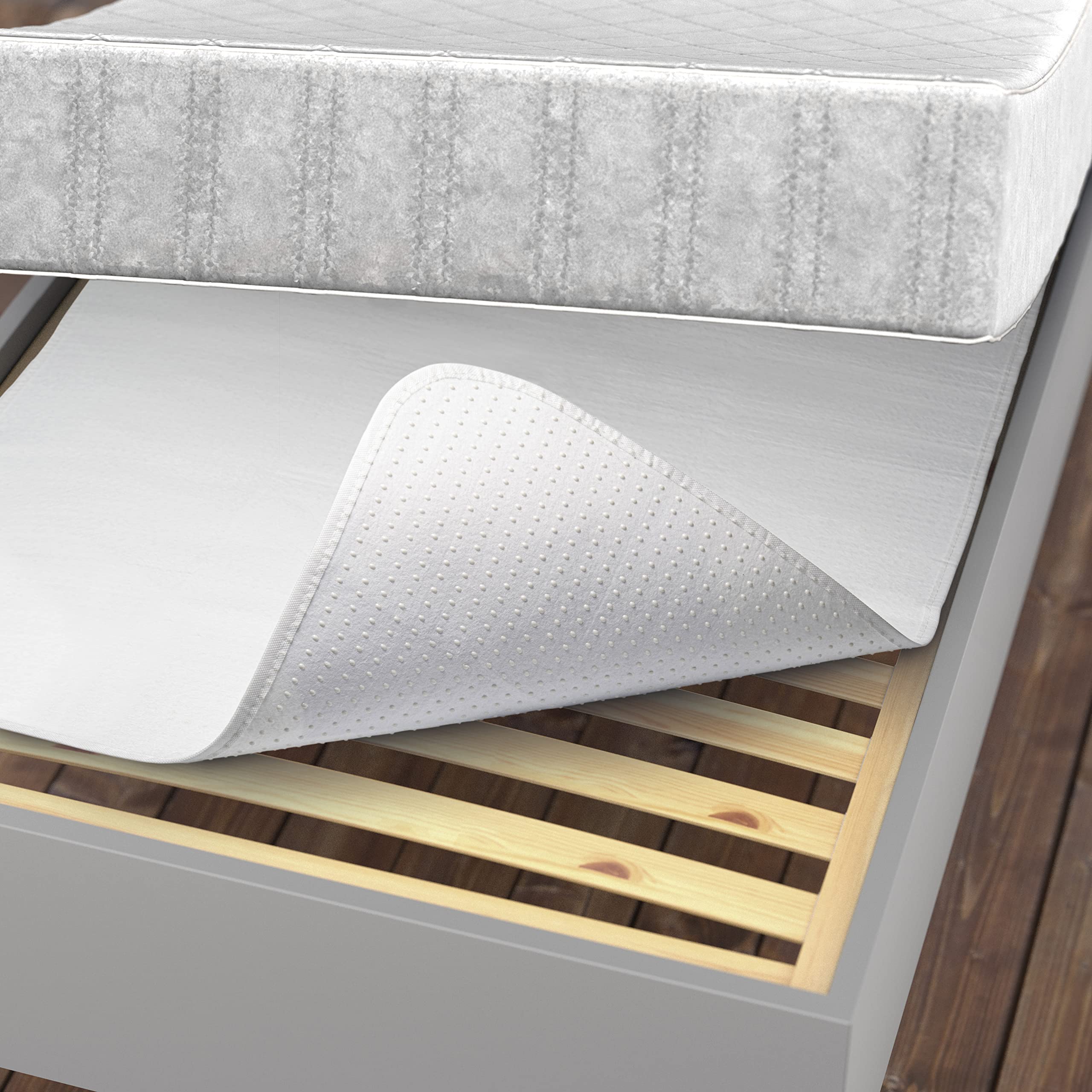 Lileno Home Mattress Underlay, 90 x 200 cm, Slatted Frame Mattress Protector with Nubs, Non-Slip Mat for Mattress, Box Spring Bed, Slatted Frame