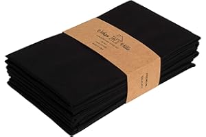 Urban Villa Black Kitchen Towels Set of 6 Premium Quality 100% Cotton Solid Kitchen Towels Ultra Soft Size 20X30 Inches Black Color Kitchen Towel Highly Absorbent Kitchen Towels