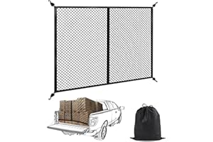 BUMBEE Truck Bed Cargo Net, Highly Elastic Stretchable up to 7ft x 7ft Small Mesh Durable Storage Organizer for Pickup Car Trunk SUV Boat