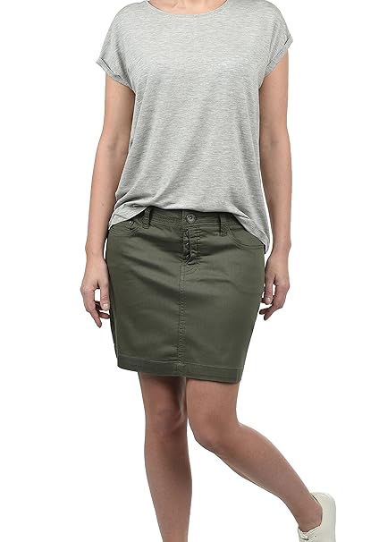 DESIRES Eliya Damen Kurzer Rock Jeansrock Minirock Mit Stretch-Anteil