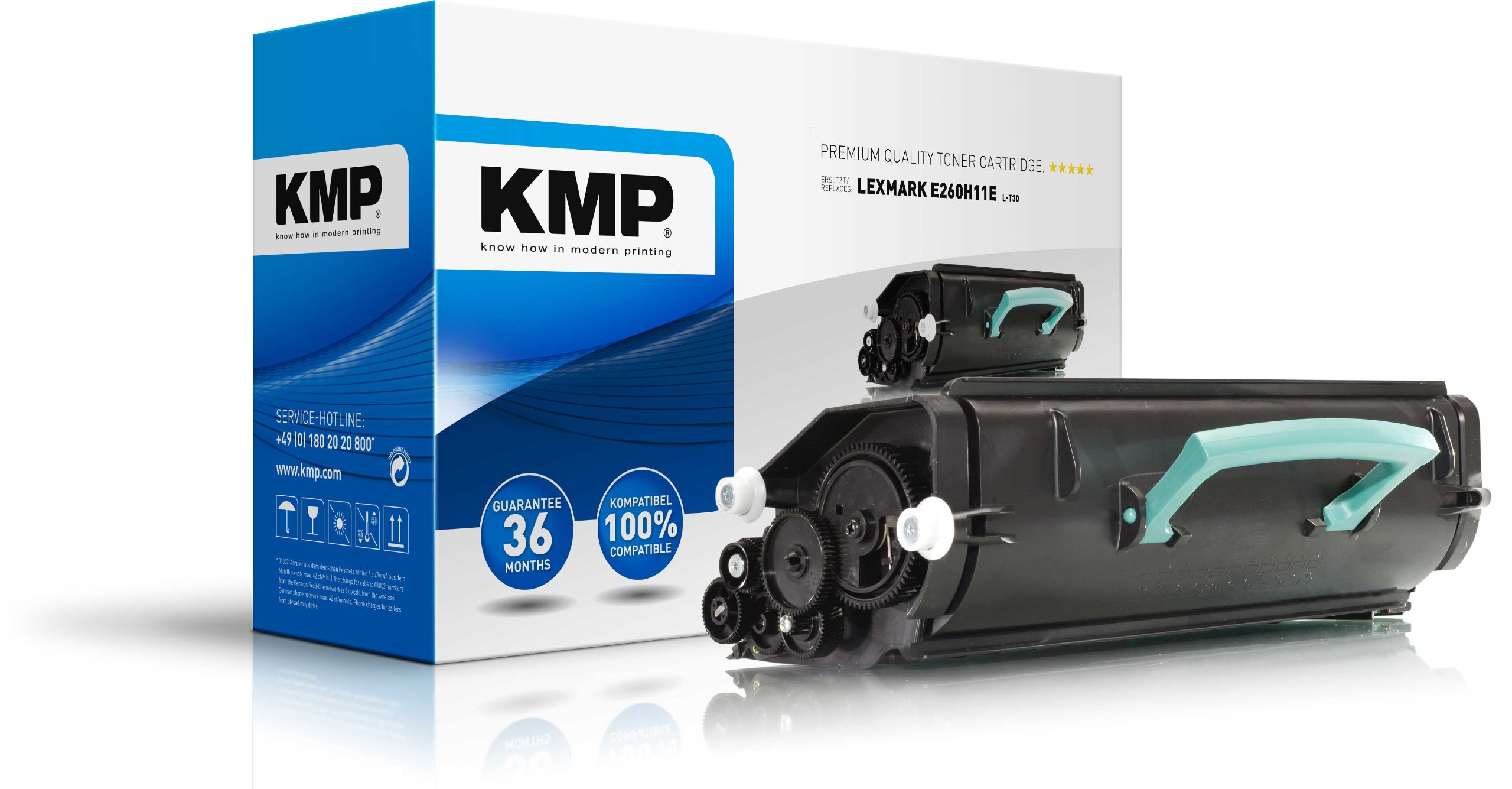 KMP L-T30 Toner Cartridge Replaces Lexmark E260A11E Black