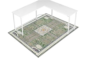 LREEDY Office Chair Mat for Hardwood Floor&Tile Floor,48"X 60" Heavy Duty Desk Chair Mat for Hard Floors, Under Desk Rug for Rolling Computer Chair,Anti Slip,Low Pile Carpet Floor Protector-Green