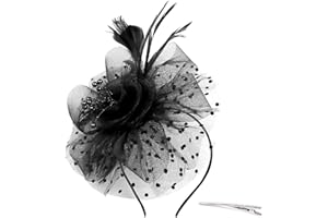 HUACHI Fascinators Hats for Women Tea Party Headband Kentucky Derby Hats Fascinator Headpiece