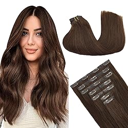 GOO GOO Clip in Hair Extensions Real Human