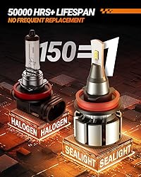 SEALIGHT L2 H11 H8 H9 H16 LED Bulbs, 24000LM