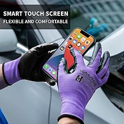 MANUSAGE Safety Work Gloves, Nitrile Work Gloves