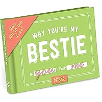 Knock Knock Why You're My Bestie Book Fill in the Love Fill-in-the-Blank Book Gift Journal, 4.5 x 3.25-Inches