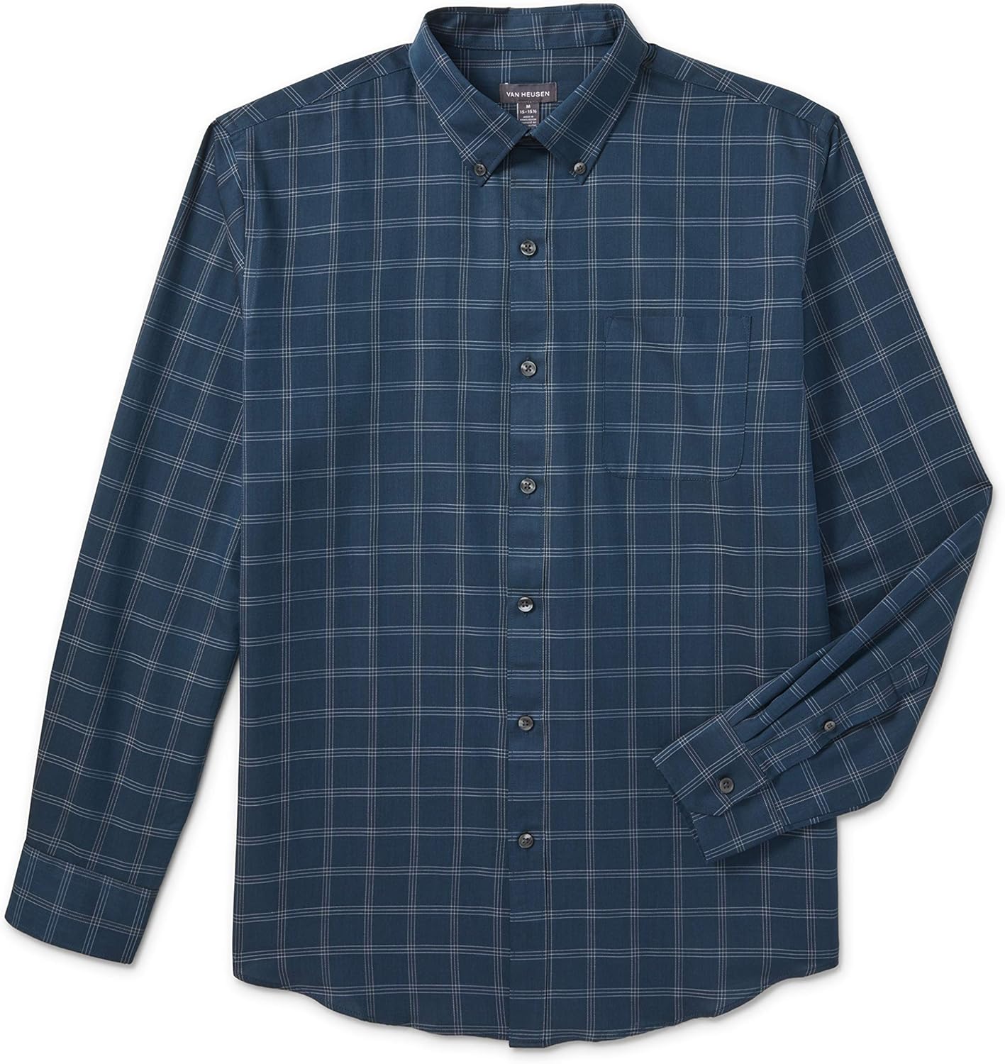 Van Heusen Men's Big and Tall Wrinkle Free Poplin Long Sleeve Button Down Shirt at  Men’s Clothing store