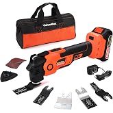 ValueMax 20V Cordless Oscillating Tool with Battery &amp; 16PCS Blades | 3.6&deg; Oscillation Angle, 6 Variable Speeds, Quick-Lock Blade Change, Carry Bag, Fo Cutting, Sanding and Scraping