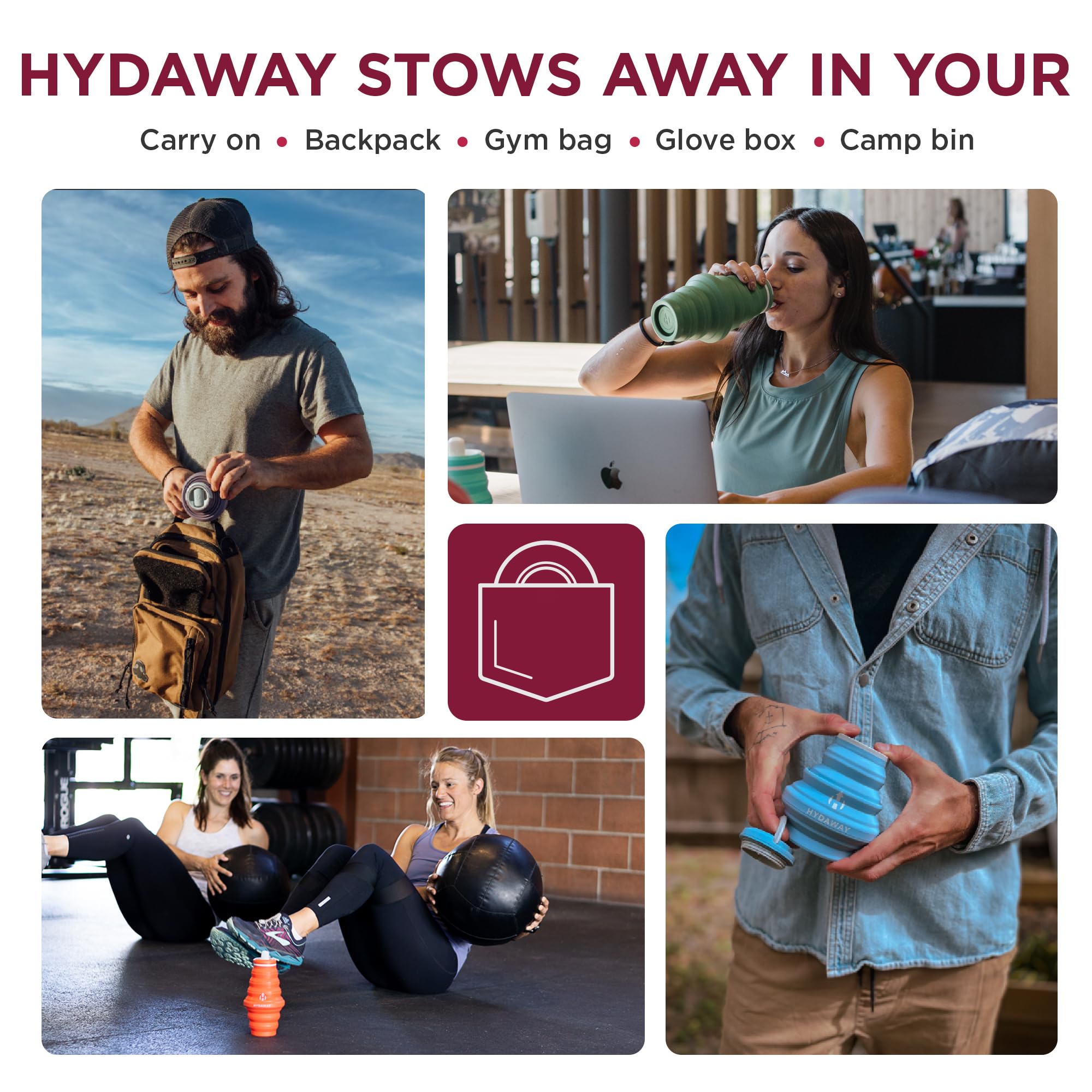 Reusable Water Bottles with Flip Top Lid