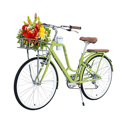 LayBurst Beach Cruiser Bike,Stylish 26-Inch Women's Bike,Classic