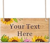 EDSG Personalised Wooden Garden Sign Plaque Outdoor Welcome 186x92mm