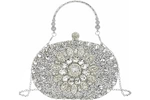 McBecdy Clutch Purses For Women Rhinestone Evening Purse Sparkling Handbags Crystal Clutch For Wedding Party