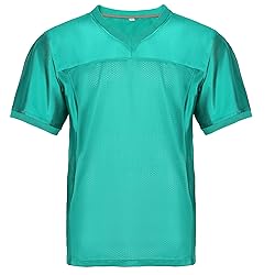 Aumudle Men Blank Plain Football Jersey Practice