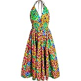 SHENBOLEN African Print Floral Maxi Dresses Kente Casual Long Dress