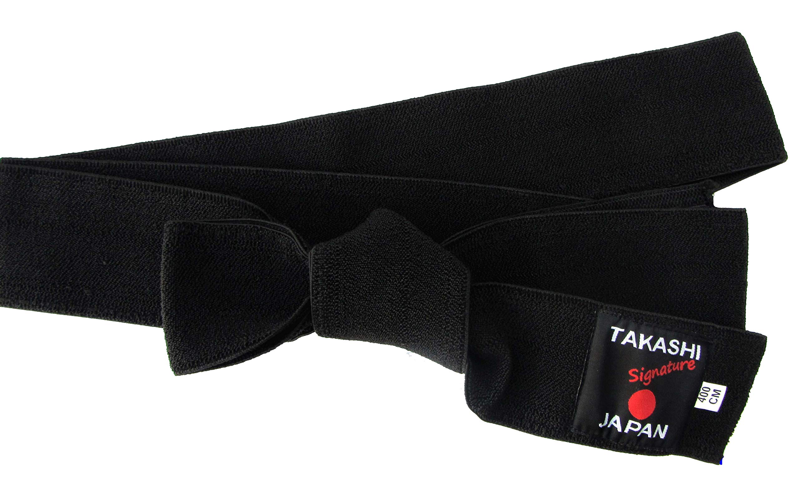 Takashi Japanese OBI-BELT Elasticated- Flexi 'KURO' Iaido- KENDO, AIKIDO Black Belt