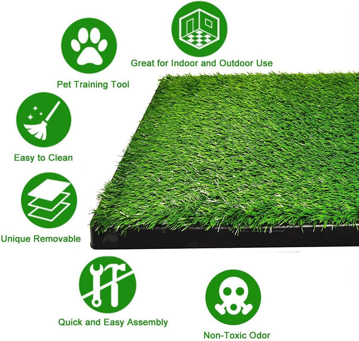 Sailnovo Dog Litter Tray Genuine Grass Puppy Toilet Training Pads for Small Large - Image 5