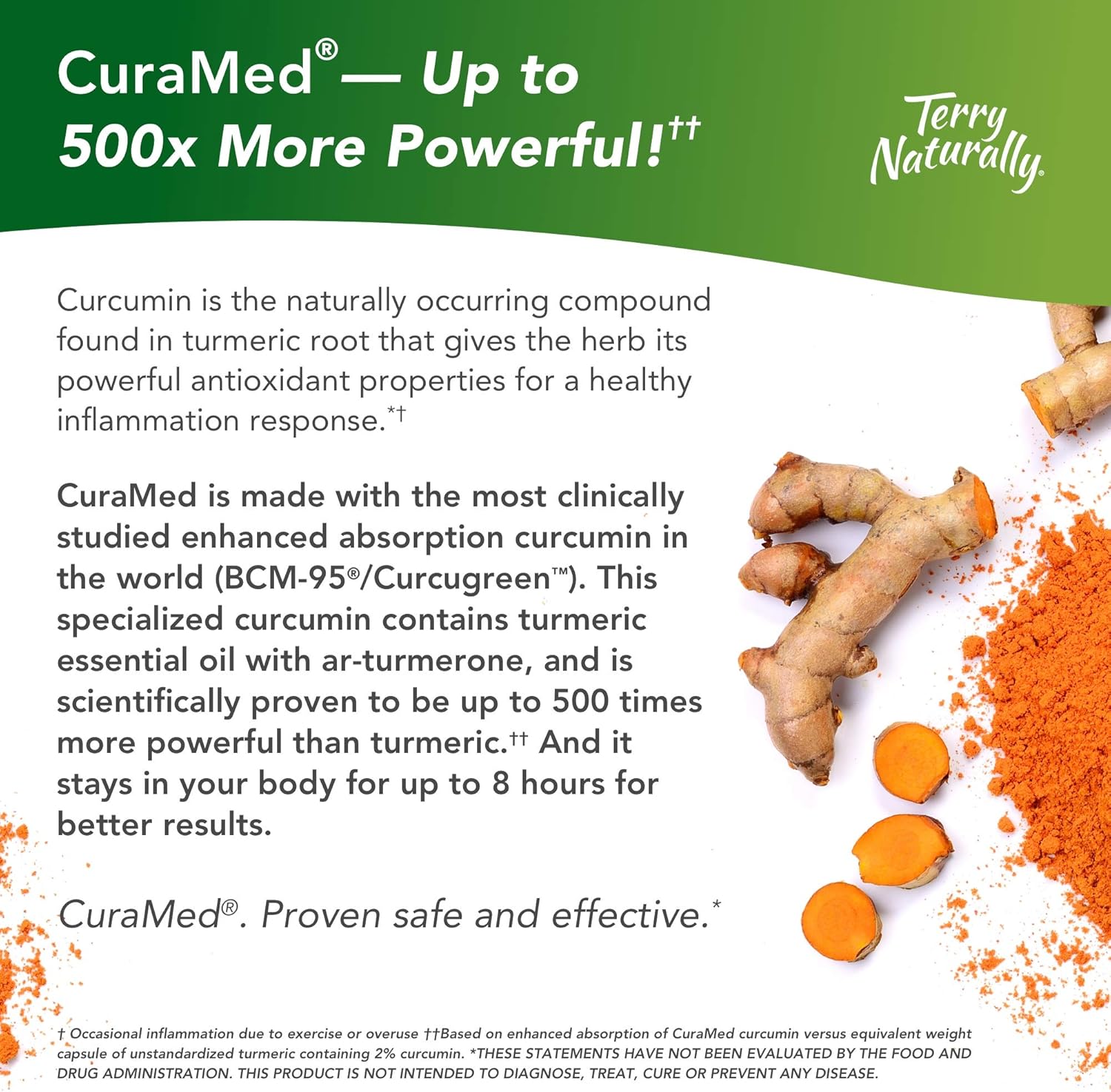 Terry Naturally CuraMed 750 mg - 30 Softgels - Superior Absorption BCM-95 Curcumin Supplement with Turmeric, Promotes Healthy Inflammation Response - Non-GMO, Gluten-Free, Halal - 30 Servings: Health & Personal Care